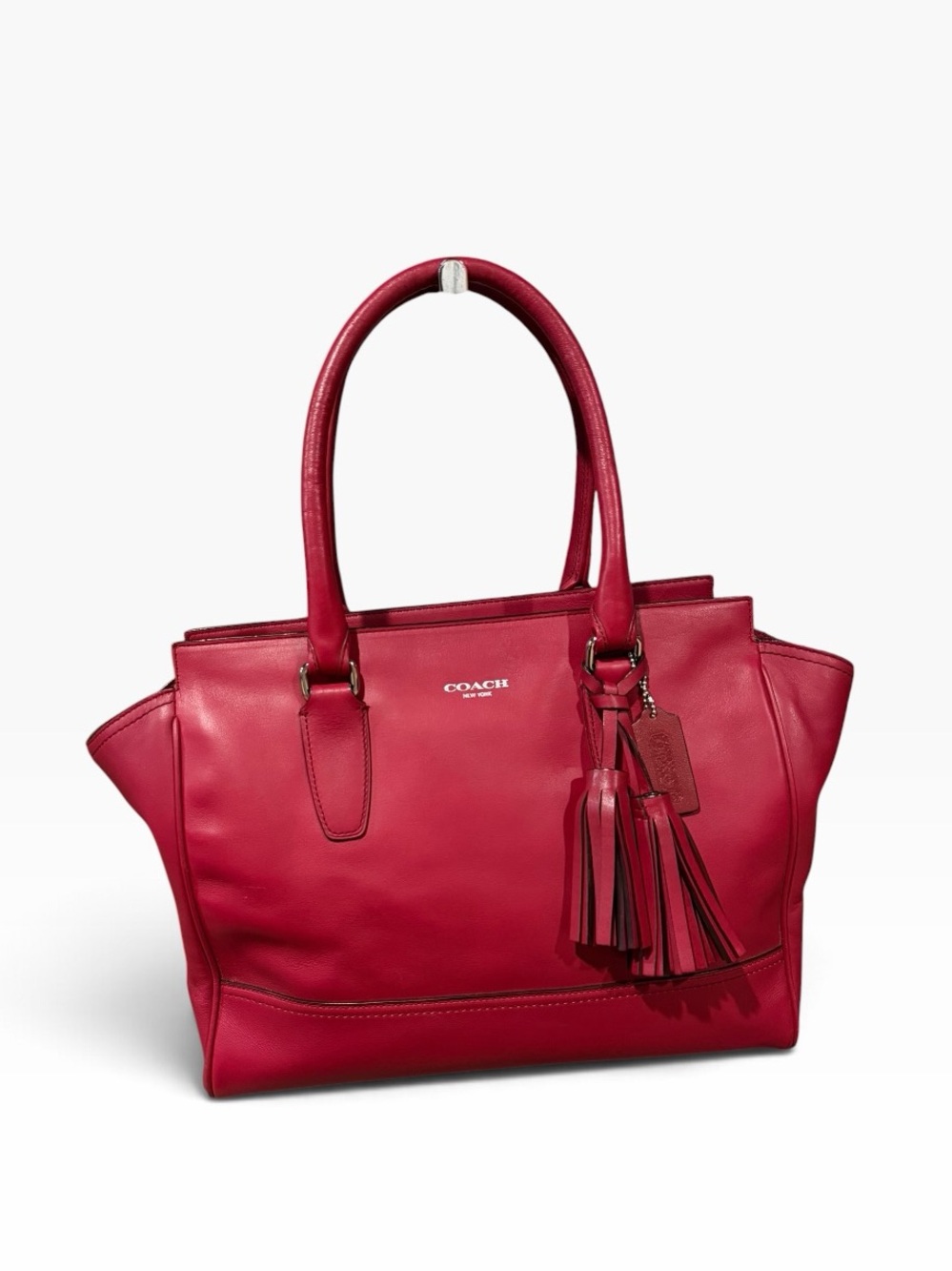 Coach Legacy Candace Carryall 19890 Dark Cherry Red Vermillion Leather Tote VGUC